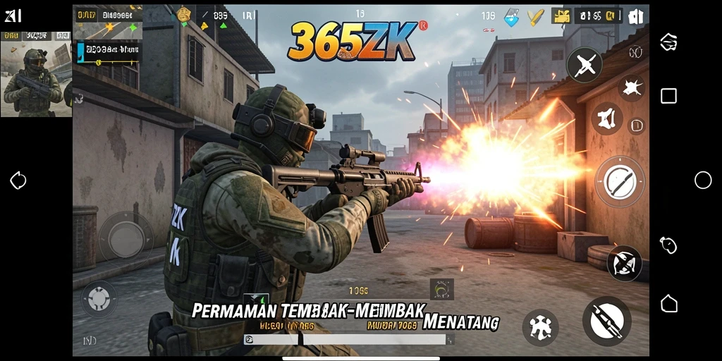 Tampilan seru dari gameplay TPS 365ZK.
