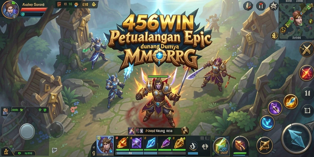 Tangkapan layar menunjukkan aksi seru dalam permainan MMORPG 456WIN.
