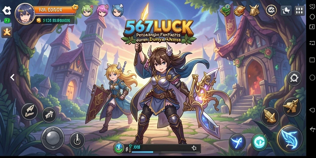 Screenshot mencolok yang menunjukkan aksi seru dalam gameplay Anime.