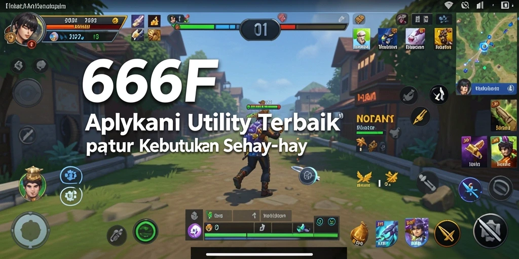 Tampilan utama aplikasi 666F dengan berbagai fitur utility.