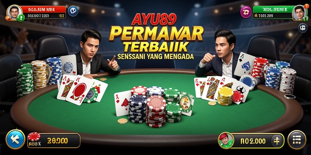 Tampilan gameplay AYU89 yang mendebarkan dalam permainan Poker.