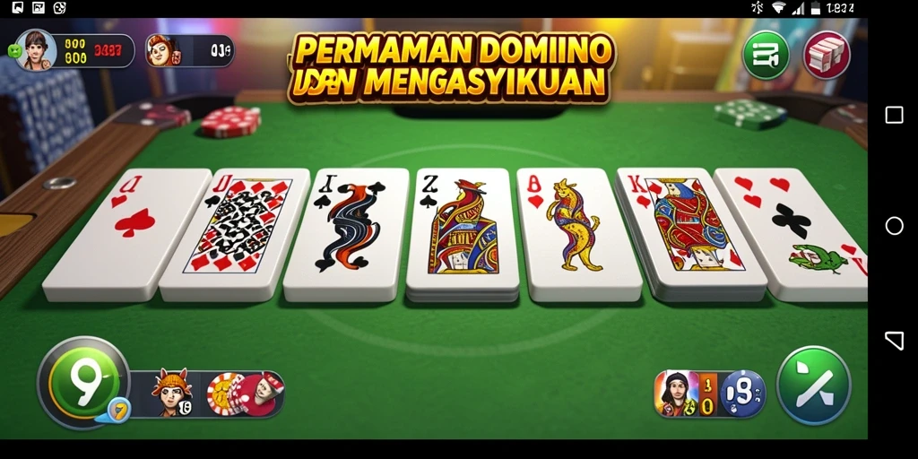 Screenshot gameplay C0077 menampilkan serunya permainan Domino.