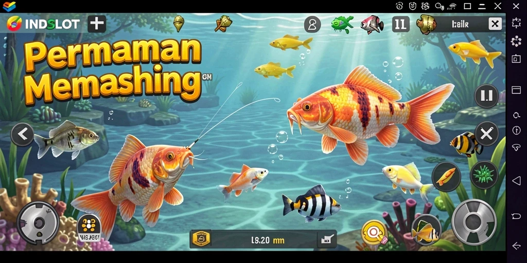 Tampilan menarik dari gameplay memancing di INDSLOT.