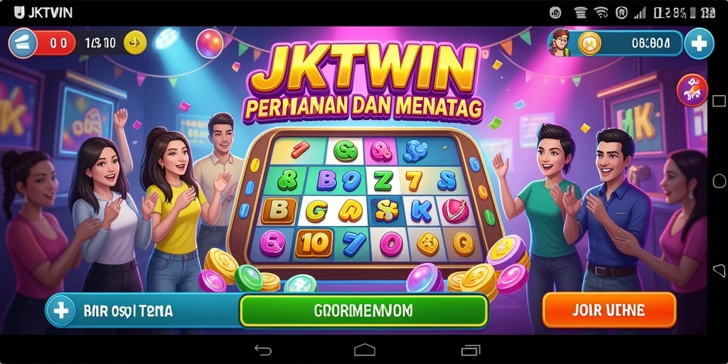 Tampilan gameplay seru di JKTWIN dengan elemen Bingo yang menarik.