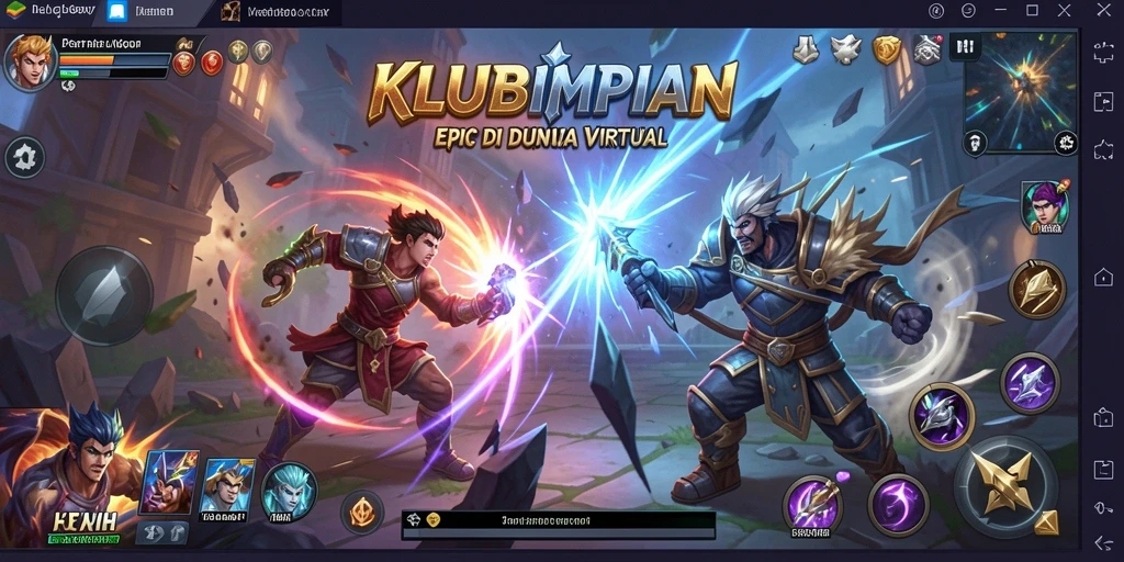 Tampilan screenshot KLUBIMPIAN dengan aksi pertarungan yang mendebarkan.
