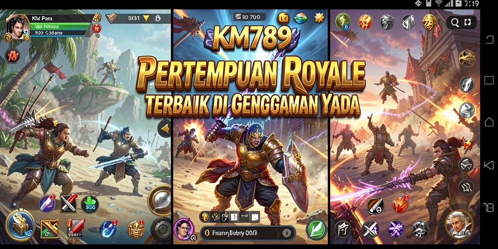 Screenshot gameplay KM789 menampilkan aksi pertarungan yang intens.