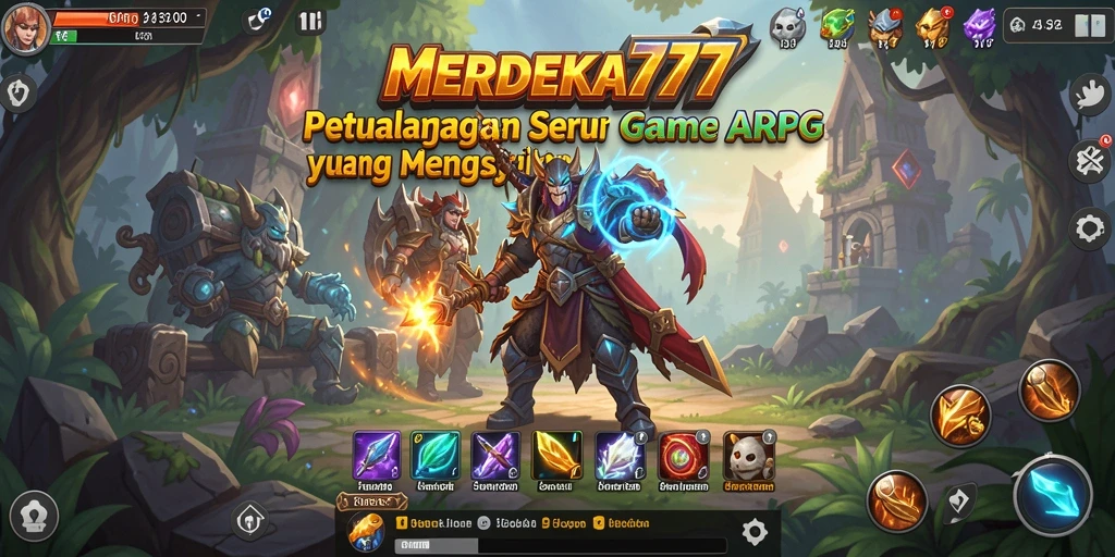 Tampilan gameplay yang mendebarkan dalam MERDEKA777 dengan aksi petualangan seru.