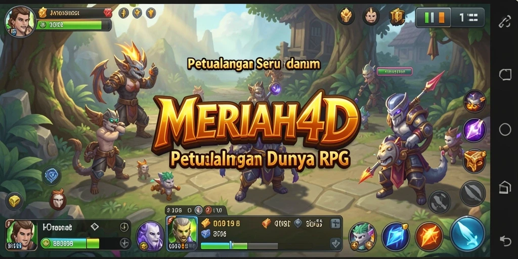 Tangkapan layar gameplay <strong>MERIAH4D</strong> yang memperlihatkan pertempuran yang mendebarkan.