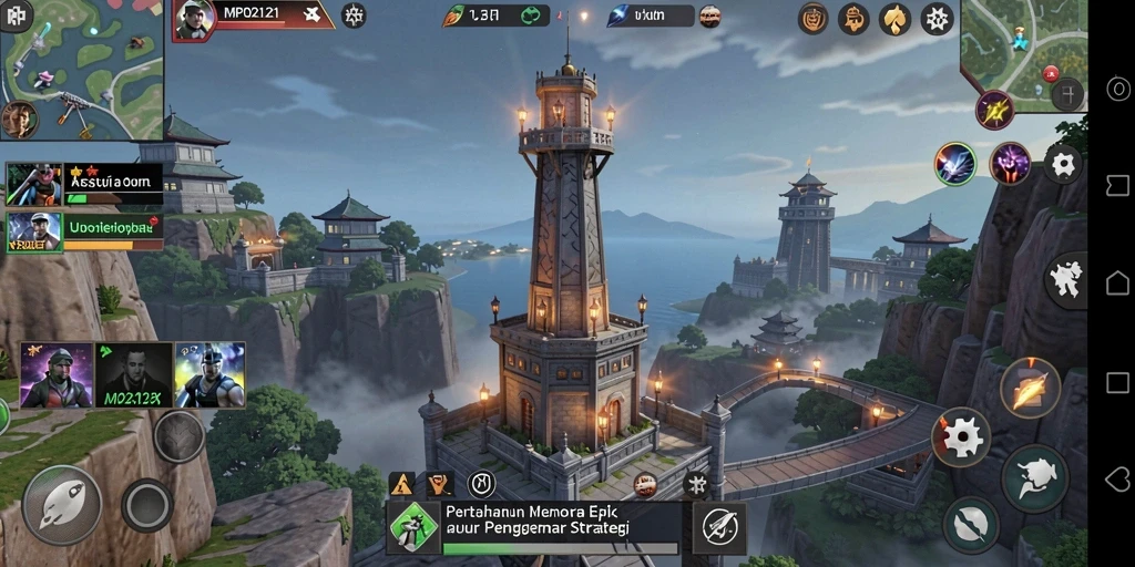 Screenshot MPO2121 menunjukkan aksi pertahanan menara yang mendebarkan.