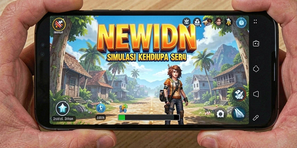 Screenshot gameplay <strong>NEWIDN</strong> menampilkan interaksi karakter yang menyenangkan.