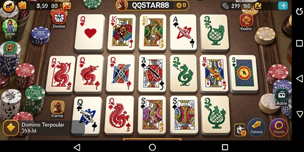 Screenshot gameplay QQSTAR88 menampilkan keseruan permainan Domino.
