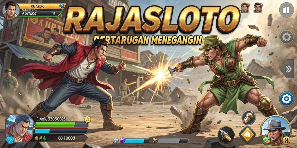 Tampilan gameplay action dari RAJASLOTO yang penuh ketegangan.