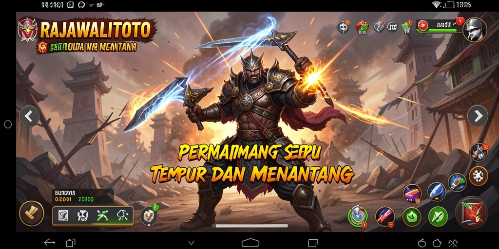 Tangkapan layar gameplay RAJAWALITOTO menunjukkan aksi seru dalam pertempuran TPS.